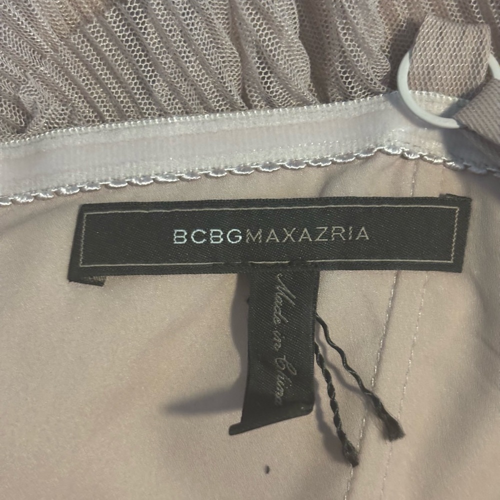 BCBGMaxAzria Taupe (pinkish) Mesh Detail Dress - Picture 2 of 3